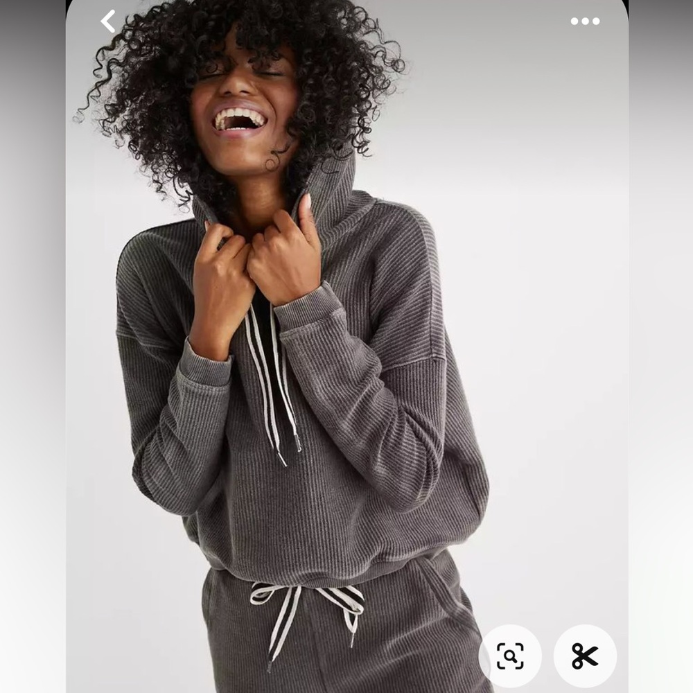 Aerie acid wash corded hoodie